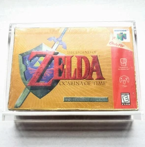 Edizione da Collezione ZELDA OCARINA OF TIME Gold Cart Box CIB con Shrink Originale - Foto 1 di 20