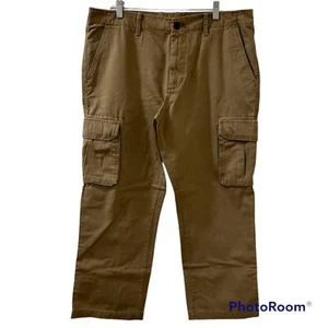 Pantalones chinos cargo sueltos caqui marrón marino antiguo para hombre talla 38x30 - Imagen 1 de 12