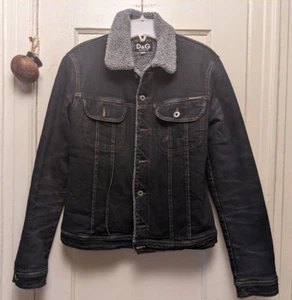 Dolce&Gabbana Vintage Jeans Denim Jacket with Shearling size L Boys (Men S) - Picture 1 of 14