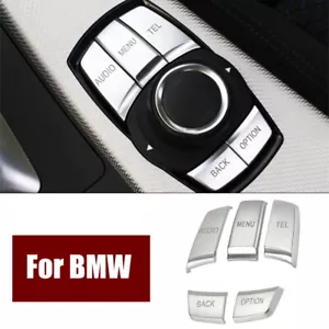 ABS Car iDrive Multimedia Button Trim Cover For BMW 1 2 3 4 5 7 Series X1 X2 X3 - Picture 1 of 6