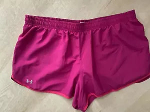 UNDER ARMOUR Damen taillierte sportliche Laufshorts Wärmeausrüstung LARGE dunkelrosa - Bild 1 von 4