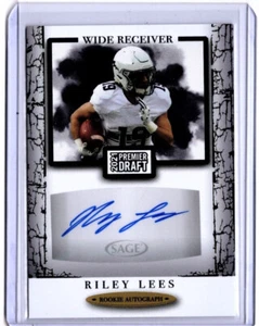 RILEY LEES RC 2021 SAGE PREMIER DRAFT ROOKIE AUTOGRAPH BLACK #A165 BENGALS WR - Bild 1 von 2