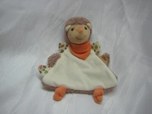 STERNTALER Schmusetuch IGEL ISIDOR klein braun beige weiß Halstuch orange Rassel - Bild 1 von 10