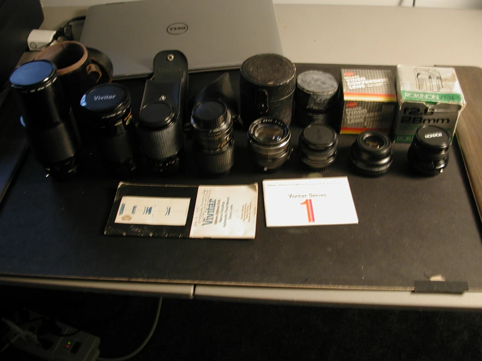 Reflex Objectif Lot De 8 Zoom Sakar Kiron Vivitar Rokinon Rokunar - Photo 1/4