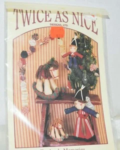 Twice as Nice Toyland Memories 5-9 inches Pattern Rocking horse Nutcracker more - Picture 1 of 4