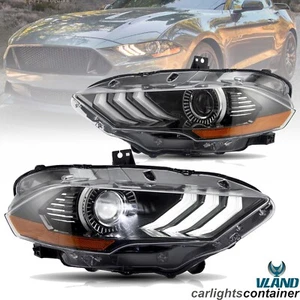 Customized FULL LED Headlights Direct Replacement for 2018-2021 Ford Mustang Set - Picture 1 of 12