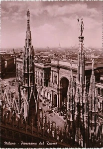 RPPC Milano Plaza Piazza del Duomo Panorama Italy Printed in Torino Unposted - Picture 1 of 2