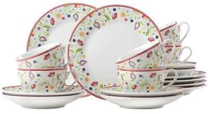 Ritzenhoff Porzellan Kaffeeservice Kombiservice Serie Doppio Shanti 18-tlg NEU - Bild 1 von 5