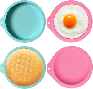 4PCS Air Fryer Egg Mold, 4 Inch Silicone Egg Molds Egg Bites Silicone Mold, Sili - Picture 1 of 8