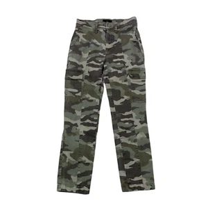 J. Crew Pants Vintage Straight Cargo Womens Size 24P Petite Green Camo - Picture 1 of 10