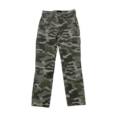 J. Pantalones Crew Vintage Rectos Carga Mujer Talla 24P Pequeño Verde Camuflados  Foto 1 de 4