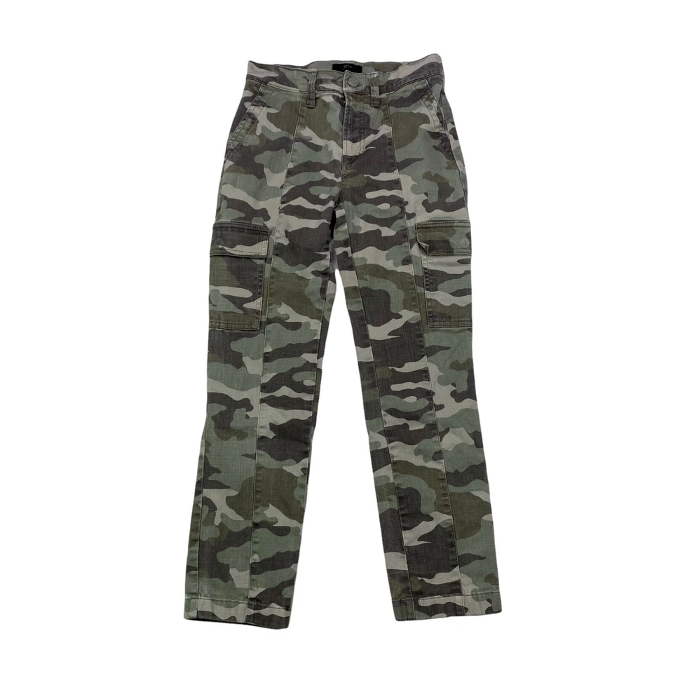 J. Pantalones Crew Vintage Rectos Carga Mujer Talla 24P Pequeño Verde Camuflados  Foto 1 de 4