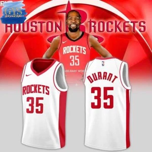 Camiseta deportiva de baloncesto blanca Hou*ston Rockets Ke*vin Dur*ant - Imagen 1 de 2