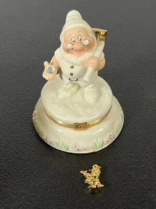 Lenox Treasures Disney Snow White Doc Porcelain Treasure Trinket Box w/ Charm - Picture 1 of 6
