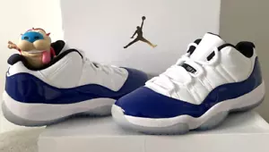 Nuove Nike Air Jordan 11 basse bianche Concord viola 10 11,5 W Chicago allevate Travis OG - Foto 1 di 7
