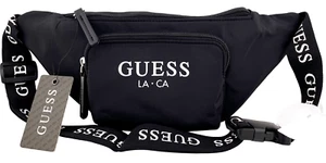 GUESS LOGO BELT BUM BAG WAIST PACK CROSSBODY BAG Black AUTHENTIC • NEW WITH TAGS - Picture 1 of 17