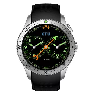 Oferta 24 CTU Reloj Agente Dos Zona Horaria Brújula Colección - Imagen 1 de 3