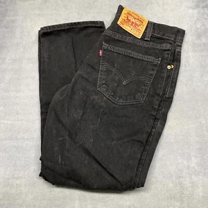 Pantalones de mezclilla vintage Levi's 550 para hombre 33 X 30 negros 100 % algodón calce relajado cremallera mosca - Imagen 1 de 12