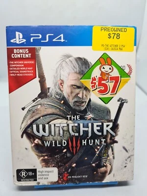 Sony Playstation 4 Ps4 The Witcher Wild Hunt III 3 + Soundtrack Free Post VGC  - Image 1 of 4