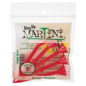 2 PACKAGES OF MARTINI 3 1/4" STEP UP RED GOLF TEES-10 TEES TOTAL - Picture 1 of 2