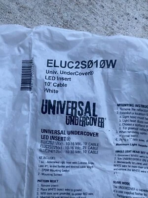 SoundOff Signal ELUC2S010W Universal Undercover LED Inserto 10’ Cable Blanco Foto 1 de 4