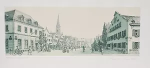 Manfred Sillner/ Radierung/Kelheim, Ludwigsplatz/handsigniert /1989 - Picture 1 of 3