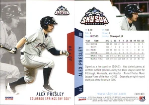 Alex Presley 2016 Choice Colorado Springs Sky Sox #23 RC Card FREE SHIP - Picture 1 of 1