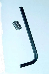 BSA, Triumph, OIF, Steering Lock Retaining (Grub) Screw & Key, Stainless Steel - Bild 1 von 3