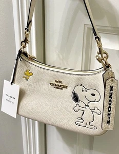 Coach X Peanuts SNOOPY Teri Shoulder CrossBody White Chalk CBJ76 Neu mit Etikett ausverkauft! - Bild 1 von 12