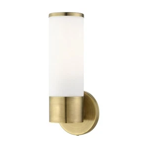 Lighting Lindale 1 Light Wall Sconce Antique Brass Finish - Picture 1 of 8