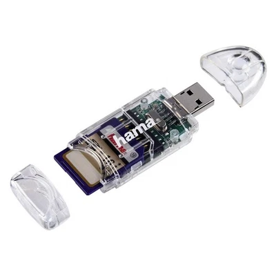 hama 8in1 Multi-microSD, SD-Kartenleser transparent - Bild 1 von 3