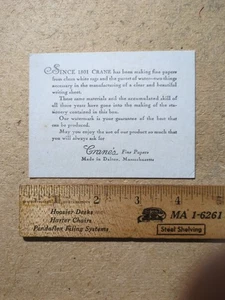 1920s 1930s Crane's Fine Papers Dalton Massachusetts Ink Blotter Vintage - Picture 1 of 2