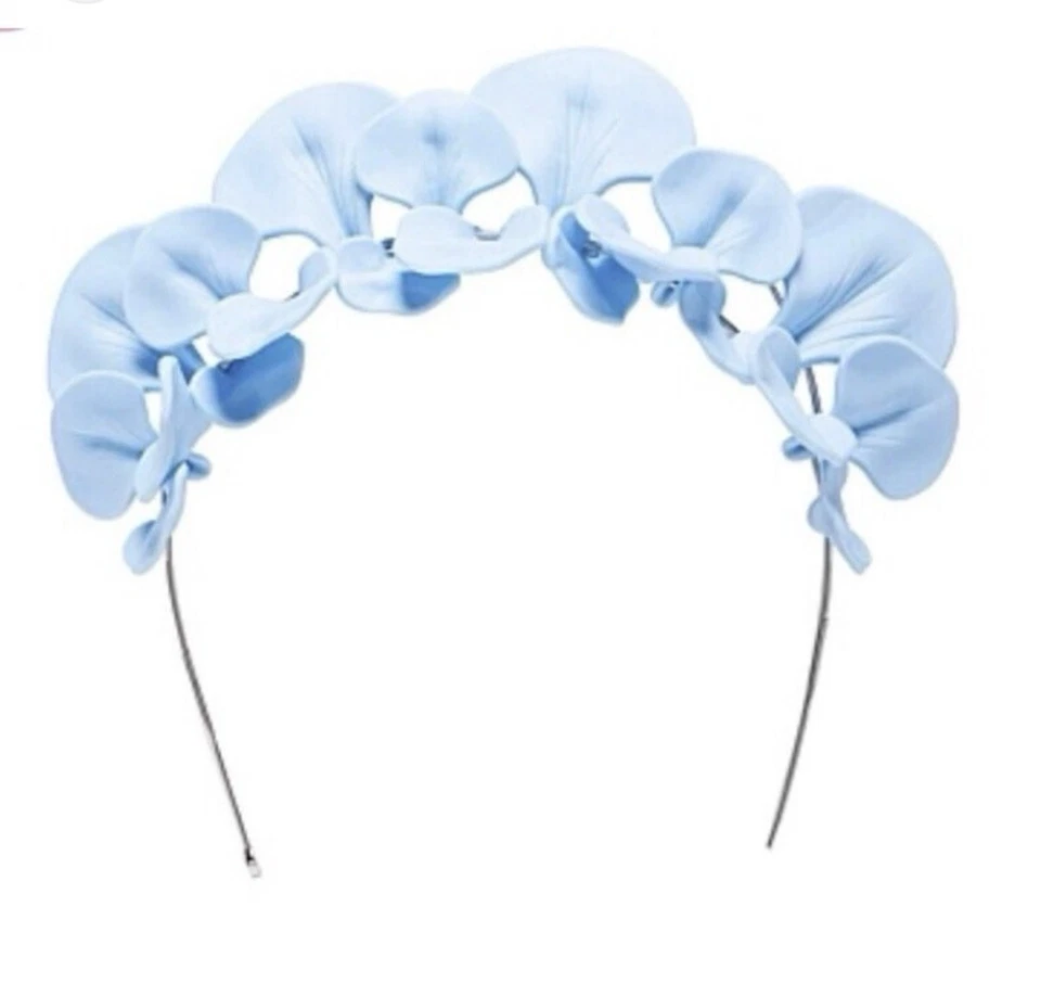 Mimco Flourish Crown Powder Blue Headband Millinery Spring Racing Fascinator - Image 1 of 4