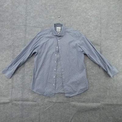 Рубашка мужская Ben Sherman 16 32-33 синяя эластичная приталенная с длинным рукавом - Изображение 1 из 4