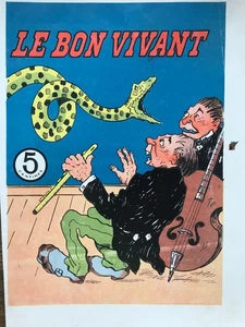 Estampe Ancienne Musicien Serpent Journal Le Bon Vivant BV09 - Picture 1 of 3