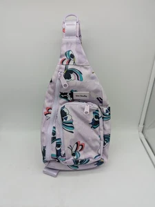 Vera Bradley ReActive Mini Sling Backpack, Lavender Butterflies - Good Shape! - Picture 1 of 11
