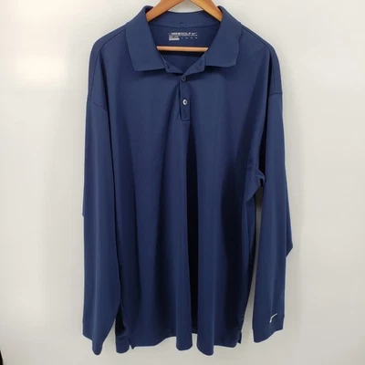 Polo de golf Nike XXL para hombre manga larga azul oscuro Dri-Fit 100 % poliéster Foto 1 de 4