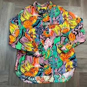 Vintage Guess by Georges Marciano Shirt Mens XL Tropical Fruit Print Button 80s - Picture 1 of 8