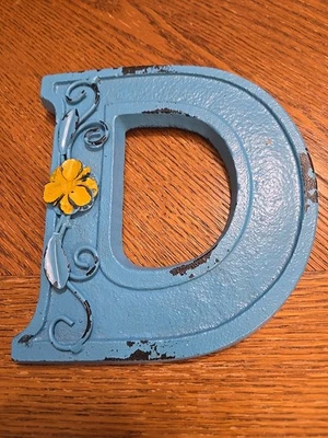 Letter D Wall Decor Cast Iron 6.25” Tall - Image 1 of 4