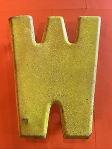Vintage Metall 7,5" Buchstabe W Kommandantentafel Int mit Clips für Festzelt Schild bemalt - Bild 1 von 17