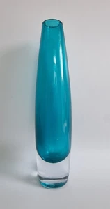 MCM Glasbruk Eisvogel Blau Torpedoglas Vase. - Bild 1 von 1