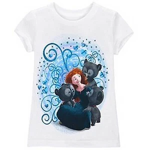 Disney Store Pixar Brave Merida Organic T-Shirt Girls Size 5/6 3 Bears - Picture 1 of 1