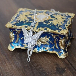 Collar colgante de Arwen El Señor de los Anillos estrella nocturna plata 925 con caja de regalo - Imagen 1 de 5