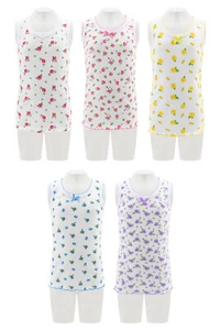 4 Girls Tank Top Solid Color Print Undershirts Toddler Size 1 2 3 4 5 6 8 10 12 - Picture 1 of 7