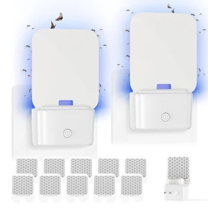 Lampada Antizanzare Plug in 2 Packs, Ammazza Zanzare Elettrico Luce LED Cattura - Foto 1 di 12