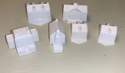 De colección Milton Bradley El Juego de la Vida Pieza de Repuesto Parte 5 Edificios Blancos Foto 1 de 4