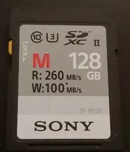 Sony SDXC Card 128GB Class10 UHS-II compatible SF-M128 regular product - Picture 1 of 2