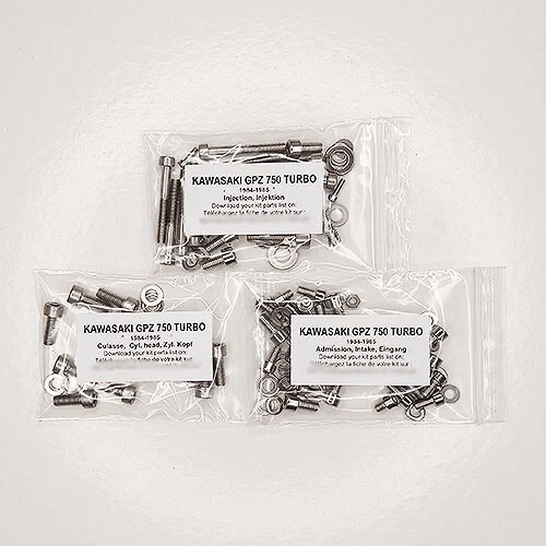KAWASAKI GPZ TURBO 750 1984-1985 Kit viti brugola inox n°1 iniezione GPZ750 - Imagem 1 de 1