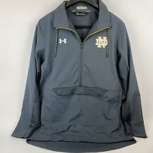 NOTRE DAME UNDER ARMOUR SIZE LARGE HALF ZIP Cold Gear FIGHTING IRISH PULL OVER - Picture 1 of 5