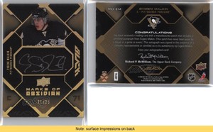 2008-09 Upper Deck UD Black Marks of Obsidian Gold /25 Evgeni Malkin #MO-EM Auto